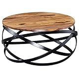 FineBuy Table Basse Bois Massif Sheesham Table de Salon