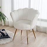 Wahson Fauteuil en Fausse Fourrure Chaise Salle à Manger