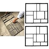 2 PCS Moule à Pavé Béton Plastique 45 x 40 cm Moule