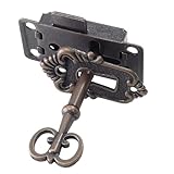 tooloflife Lot de serrures de placard avec clé antique