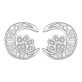 Arrebol Boucles d'oreilles Lune Femme Argent Sterling