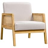 Abician Fauteuil de Salon en Bois et en Tissu Chaise
