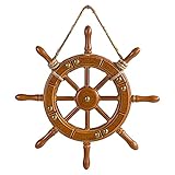 LOVIVER Méditerranéen rétro Bois gouvernail Barre de