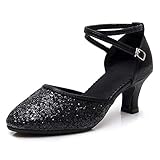 SWDZM Chaussure de Danse Fermé Latine Salsa Tango Bachata
