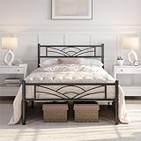 Yaheetech Lit Simple Cadre de lit 90 x 190 cm en Métal