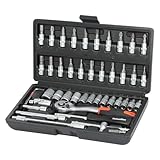 ValueMax Coffret de Douilles en Cr-v avec Clé à Cliquet