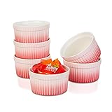 120ml Ramequin Creme Brulee, Candiicap Lot de 6 Moules