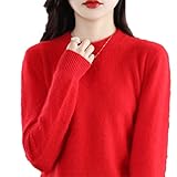 keusyoi Pull d'hiver en cachemire vison pour femme