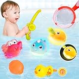Highttoy Jouet Bain Bébé, 7 Pièces Peche a la Ligne
