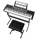 LALAHO Clavier Piano 61 Touches avec Support de Clavier,