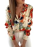 Onsoyours Haut Femme Sexy Chemisiers à Col V Lâche