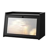 kiplant Grande boîte à pain noire pour comptoir de