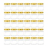 Tebery Lot de 30 mini bocaux hexagonaux en verre de