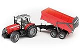 BRUDER - 02045 - Tracteur MASSEY FERGUSON 7480 rouge