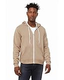 Bella + Canvas Mens Poly-Cotton Fleece Full-Zip Hoodie