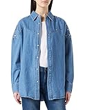 Scotch & Soda Maison AMS Blauw Oversized Denim Shirt