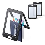 Uniclife Porte Badge avec Fenêtre Double Face Étui