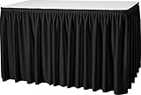 Gastro Uzal Skirting Table de Buffet plissée Noir 490