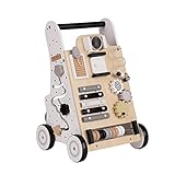 KiddyMoon Trotteur Avec Un Tableau D'activité, Bois