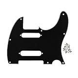 FLEOR Plaque à gratter avant pour guitare 8 trous SS