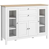 HOMCOM Buffet Salon, Meuble de Rangement avec 1 Placard