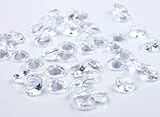 Lot de 100 diamants en acrylique pour décoration transparent