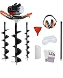 Tarière Thermique 52cc, 3 Mèches 100/150/200mm, Rallonge