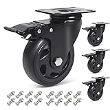 RRIUTO Roulette Pivotante avec Frein 100 mm, 4 Roulettes