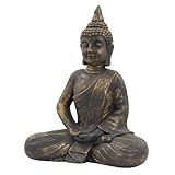 ECD Germany Statue de Bouddha Assise 50 cm en Pierre