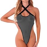 Marjolaine Lingerie Nuisette Femme 1 pièce Dos en Maille