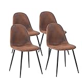 MEUBLE COSY Lot de 4 chaises de salle à manger Scandinave