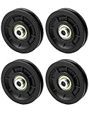 QWORK® 4 Pièces 90 mm Roulement Poulie en Nylon, Roue