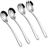 Lot de 2 couverts à salade en acier inoxydable et 2