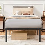 Yaheetech Lit Simple en Métal Assemblage Simple pour