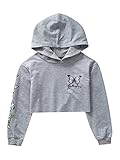 YUUMIN Enfant Fille Sweat Shirt À Capuche Crop Top