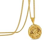 Speroto Collier zodiaque pour homme, en acier inoxydable