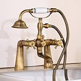 Ancienne baignoire en cuivre robinet de douche ensemble
