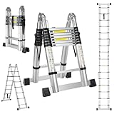 STANEW Échelle télescopique de 5m(2.5+2.5), Echelle