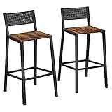 VASAGLE Tabourets de Bar, Lot de 2 Chaises Hautes,