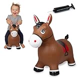 Jamara 460597 – Animal Sauteur Ceval Brun avec Pompe