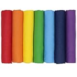aufodara Lot de 7 Tissus Coton Arc en Ciel Textile