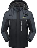 GEMYSE Homme Veste de Ski Imperméable de Montagne Manteau