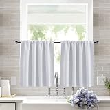 KnSam Rideaux Cuisine Court - 45x120cm - Passe Tringle