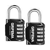 GRIFEMA GA1001, 2 Pièces Cadenas Code 4 Chiffres -