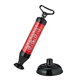 Relaxdays Déboucheur à Pompe, 2 Embouts, pour Douche,
