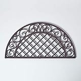 HOMESCAPES Paillasson extérieur Demi-Lune Marron en