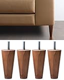 IPEA Pieds pour Meuble et Canapés en Bois Couleur Noyer