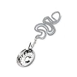 Euposia - Tastevin en métal argenté avec chaîne de