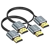Twozoh Câble HDMI flexibles et fins 0,3M Lot de 2,