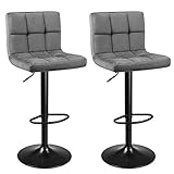 SONGMICS Bar, Lot de 2 tabourets surface en velours,